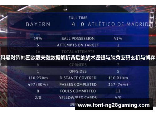 科曼对阵韩国欧冠关键数据解析背后的战术逻辑与胜负密码玄机与博弈 科曼对阵韩国欧冠关键数据解析背后的战术逻辑与胜负密码玄机与博弈